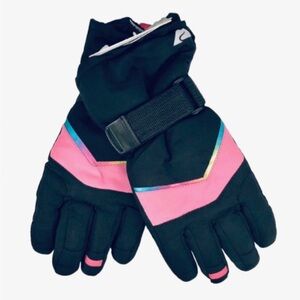 ❄️$11❄️NEW OZARK TRAIL Technical Ski Gloves Black Pink Small Medium Girl’s